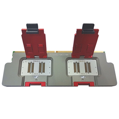 DDR4-16位內(nèi)存條測試座，導(dǎo)電膠結(jié)構(gòu)